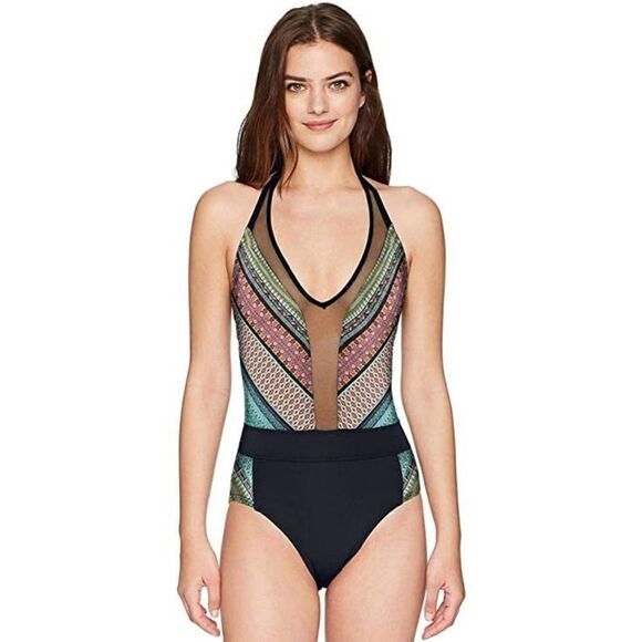 New. BLEU Rod Beattie plunge neck swimsuit. Retails $149. Size 10 - Picture 6 of 11
